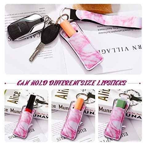 Pieces Chapstick Keychain Holders With Wristlet Keychain Neoprene