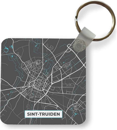 Sleutelhanger Uitdeelcadeautjes Plattegrond Sint Truiden Blauw