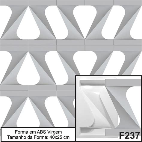 2 Formas em ABS branco virgem de 2 mm para a produção de cobogos dupla