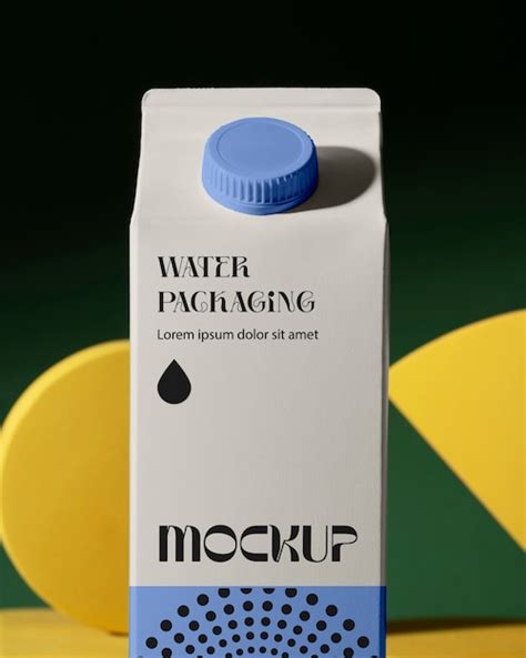 Premium Psd Water Carton Packaging Mock Up