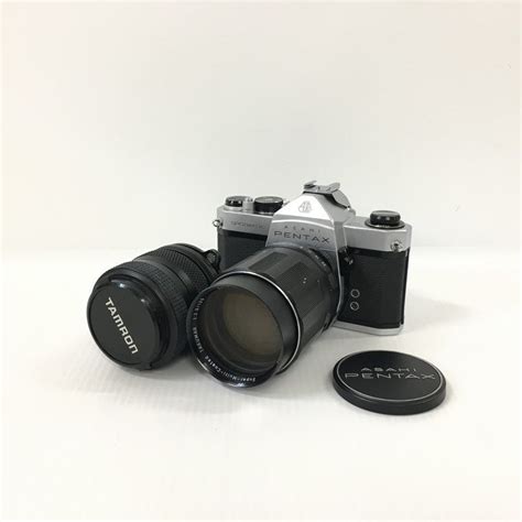 【やや傷や汚れあり】tei【現状渡し品】 Asahi Pentax Spotmatic Sp 一眼レフカメラ Tamronレンズ ※動作未確認