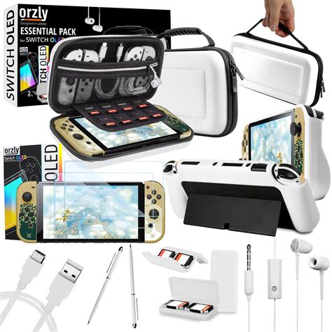 Orzly Accessory Bundle kit for Nintendo Switch Oled Accessories ...