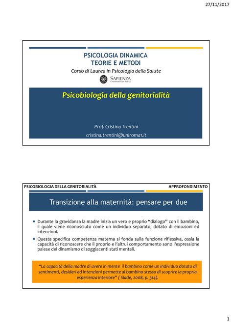 Psicobiologia Della Genitorialita Warning Tt Undefined Function