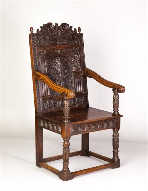 Elizabethan Oak Carved Wainscot Chair