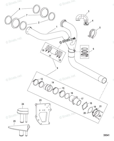 Mercruiser Sterndrive Exhaust And Cooling Kits Oem Parts Diagram For X