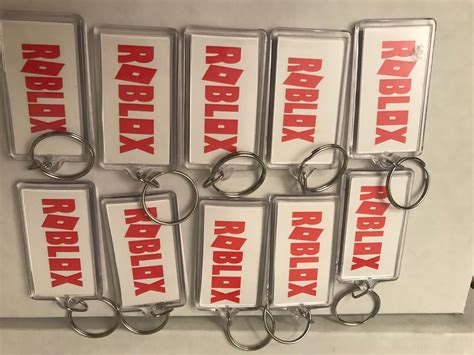 Roblox Keychain Party Favor Set Of Qty 5 Etsy