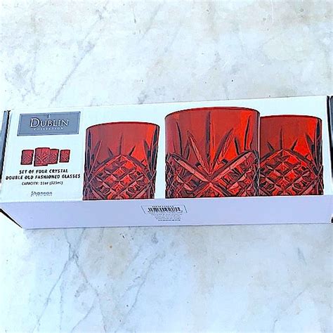 Godinger Dining Godinger Dublin Collection Double Old Fashioned Red