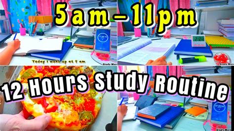 5am 11pm Morning☀️ To Night🌃 Study Routine Productive Busy Study