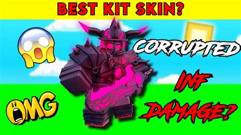 New Corrupted Barbarian Kit Skin Roblox Bedwars Youtube