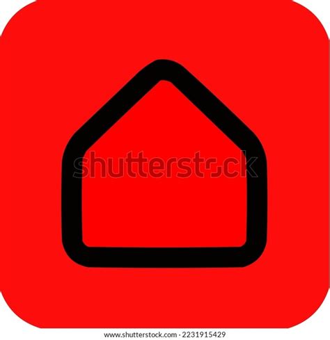 Home Icon Red Background Stock Vector (Royalty Free) 2231915429 ...