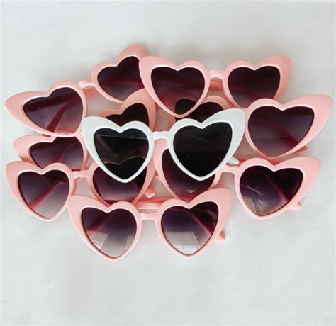 Bachelorette Party Heart Sunglasses White Pink Black Heart Sunglasses Barbie Glasses