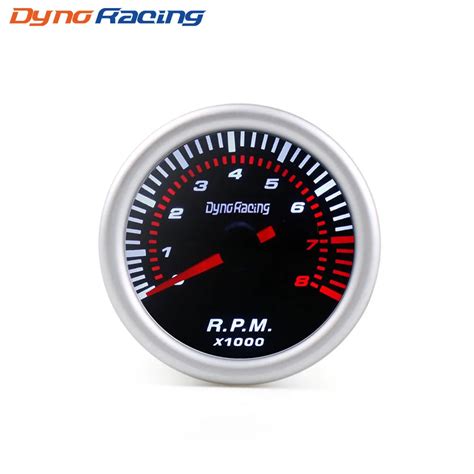 Dynoracing Mm Universal Smoke Lens Auto Tachometer White Led