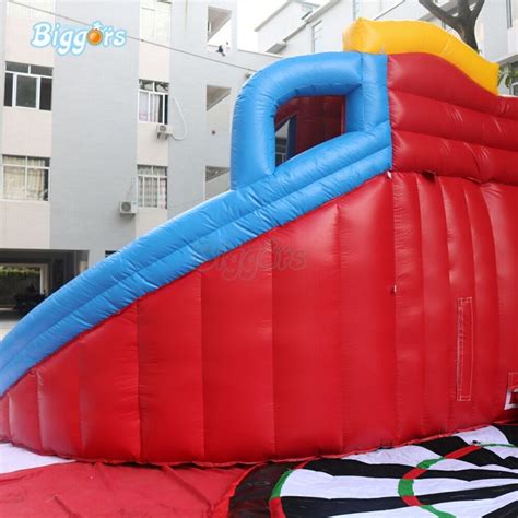 Commercial Grade Giant Inflatable Water Slide Pool With Pvc And Blowers