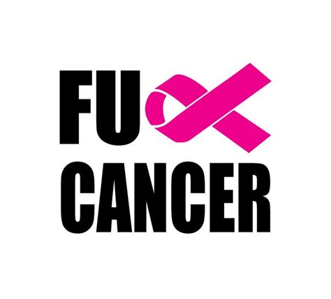 Fuck Cancer Awareness Ribbon File Svg Ai Dxf Eps Png Etsy