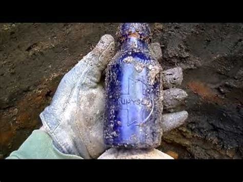 Crazy Cobalt Blue Blob Top Milk Bottle Digging For Antique Bottles 57