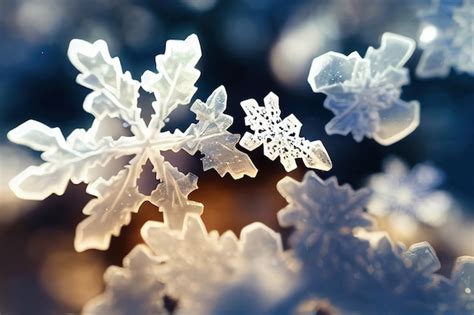 Premium Photo | Snowflake close up