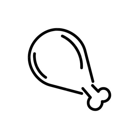 Premium Vector Chicken Leg Icon In Trendy Flat Style Isolated On