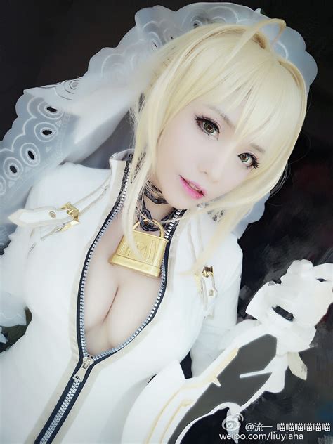 Saber Extra Saber Extra Saber Bride Red Saber Anime Ero Cosplay