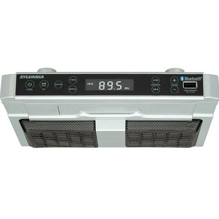 Sylvania Bluetooth Wireless Under the Cabinet Kitchen Clock Radio Music ...