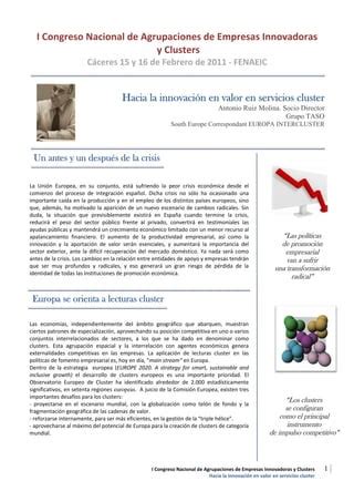 Innovaci N En Valor En Servicios Cluster Pdf