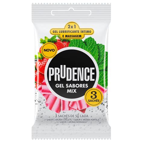 Gel Lubrificante 2x1 Mix Sabores 3 Sachê Prudence