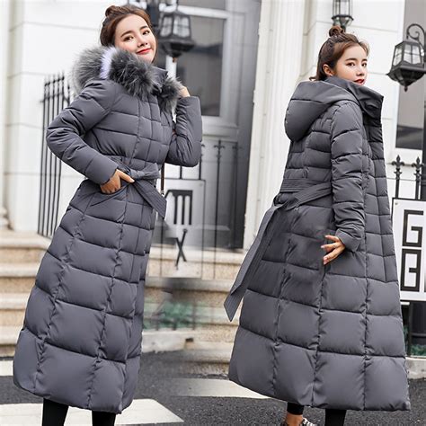 Womens Winter Coats Heavyweight Full Length Fleece Lined Maxi Puffer Hooded Long Coat Reduced