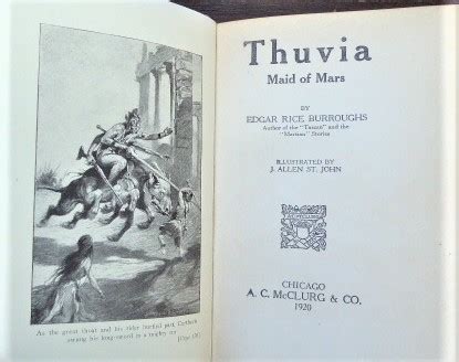 Thuvia Maid Of Mars By Burroughs Edgar Rice Very Light Cover Wear