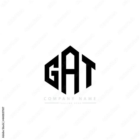 GAT letter logo design with polygon shape. GAT polygon logo monogram ...