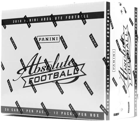 2018 Panini Absolute Football Jumbo Value 12 Pack Box Da Card World