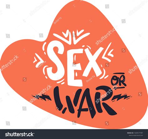 Sex War Ink Hand Lettering Modern Stock Vector Royalty Free 1509577787 Shutterstock