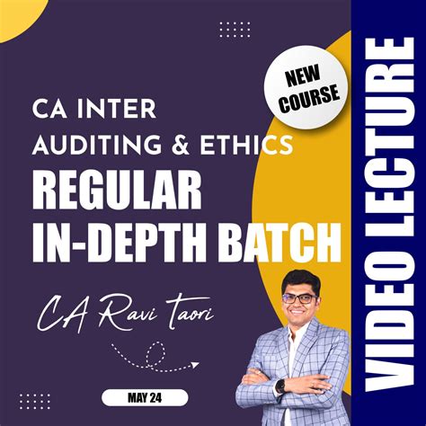 Ca Inter Auditing Ethics New Scheme Regular In Depth Course Fully