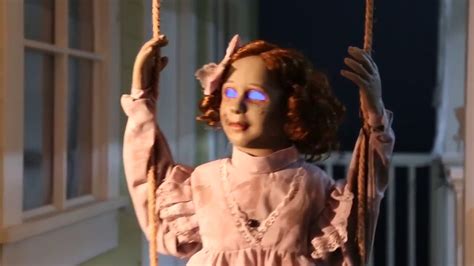 Swinging Decrepit Doll Animated Halloween Prop Youtube