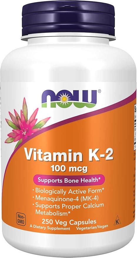 Amazon Now Supplements Vitamin K Mcg Menaquinone Mk