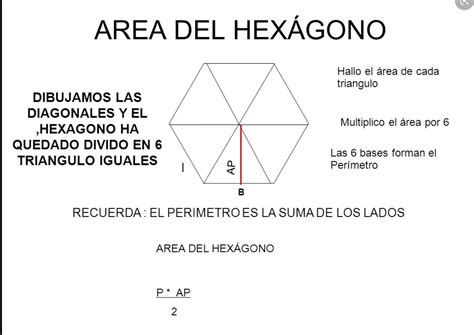 El Rea De Un Hex Gono Regular Es Cm Y La Apotema Mide Cm