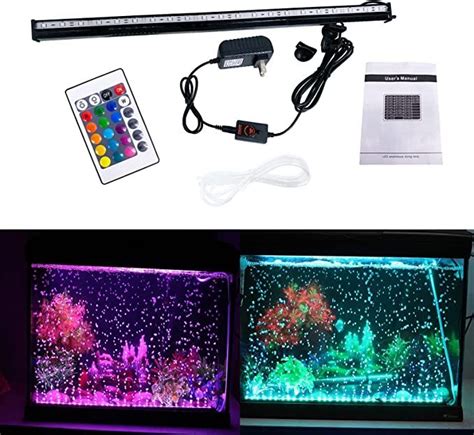 HCDMRE LED Air Bubble Light Aquarium Lamp Underwater Submersible Fish