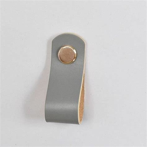 Bouton De Meuble Dark Gray Gold Poign Es De Meuble En Cuir De Vache