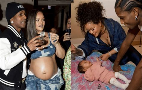 Rihanna Et A Ap Rocky D Voilent Le Visage De Leur Fils Riot Un Mois