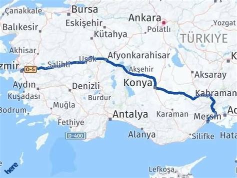 Mersin Toroslar İzmir Arası Kaç Km Kaç Saat Yol Tarifi