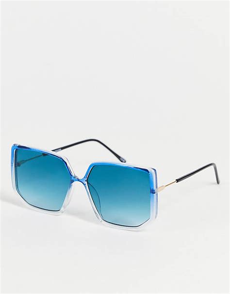 Asos Design Occhiali Da Sole Con Montatura Tubolare Anni 70 Blu