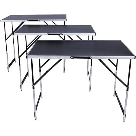 eSituro SCPT0001 Table de Jardin Pliable Hauteur Réglable 73 94cm