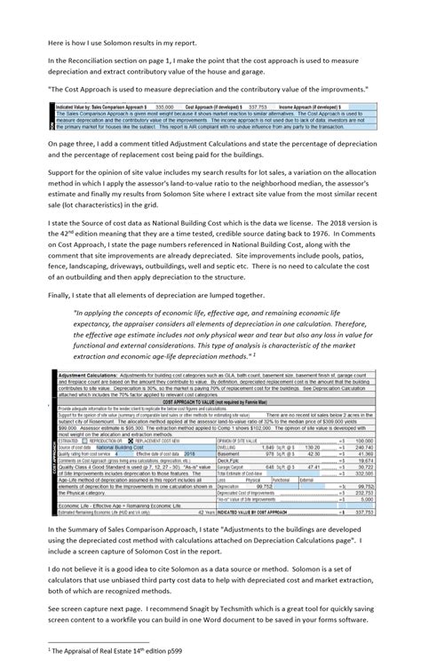 Reporting — Solomon Adjustment Calculator