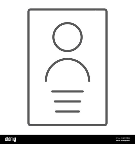 Personal Data Thin Line Icon File And Information Document Sign