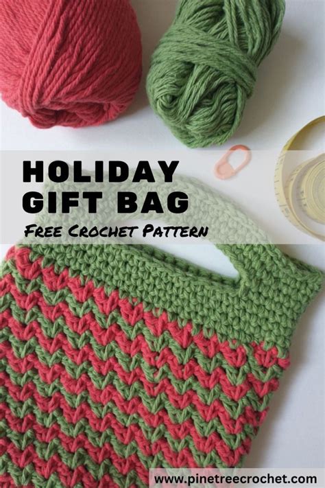 Mini Crochet Tote Pattern | Holiday Gift Bag | Easy Crochet