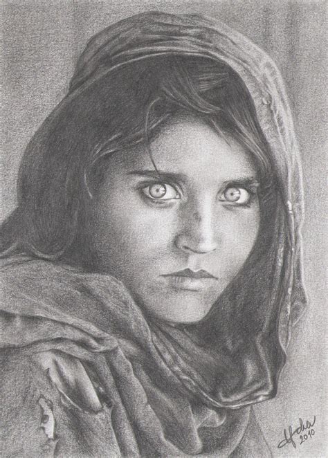 Afghan girl - Sharbat Gula by Ifcha1984 on DeviantArt