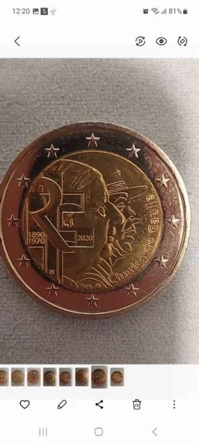 Piece Euros Rare Charles De Gaulle Comm Morative Eur