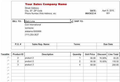 Event Planner Invoice Template