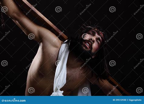 Jesus Christ Wearing The Crown Of Thorns Stock Photo Image Of