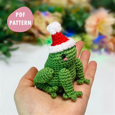 Frog crochet pattern Santa frog amigurumi Christmas crochet - Inspire ...