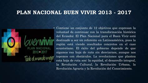 12 Objetivos Del Plan Nacional Del Buen Vivir 2013 2017 PPT