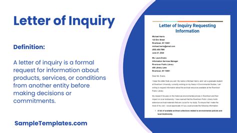 Free 11 Letter Of Inquiry Samples And Templates